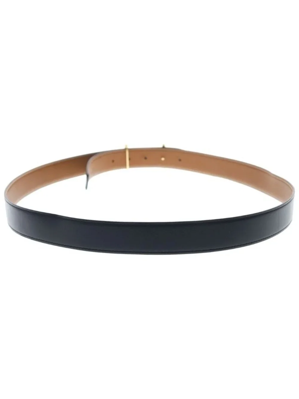 Hermes D'ancre Leather Belt Black